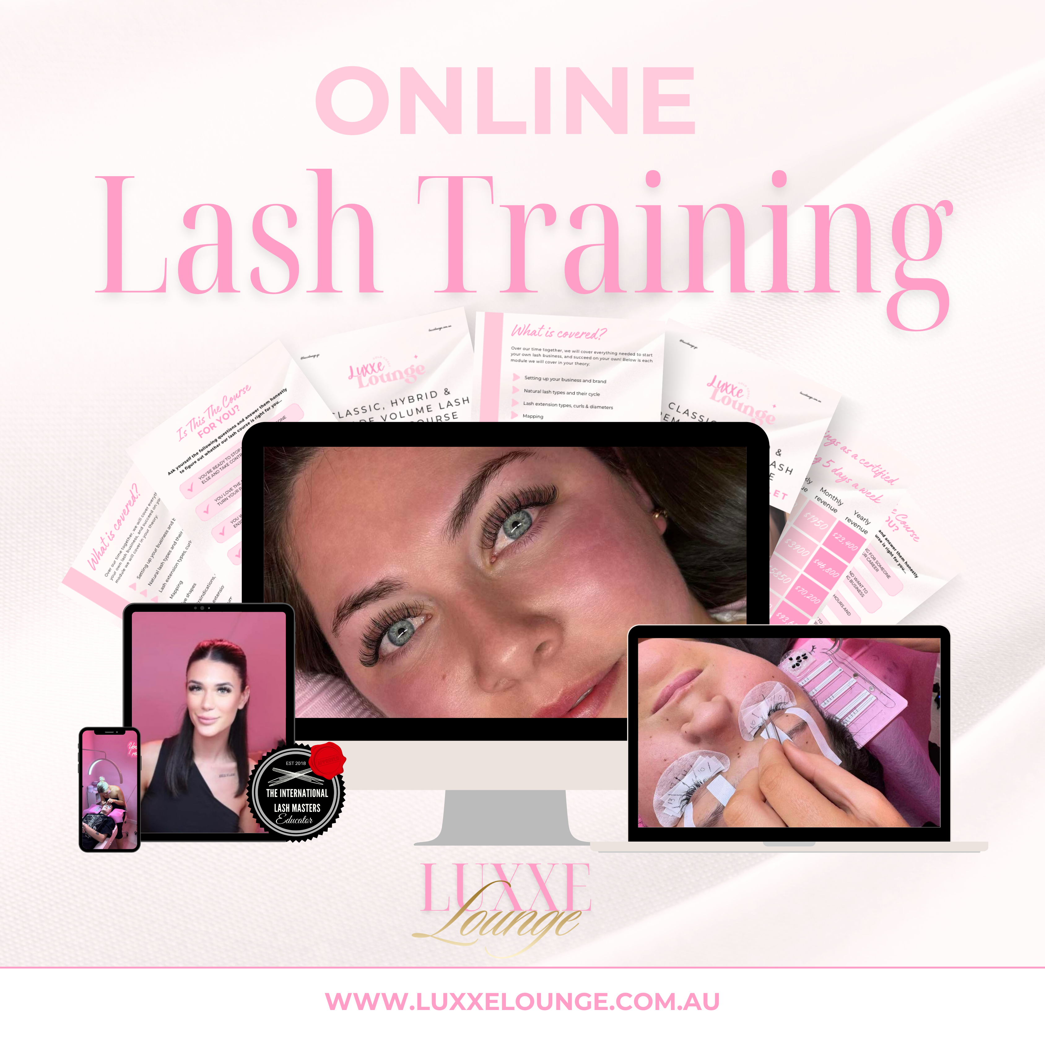 Online Classic, Hybrid & Pre-made Volume Lash Extension Course